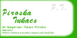 piroska tukacs business card